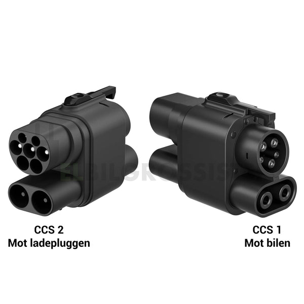 CCS2 til CCS1 hurtiglader adapter - 250kW - CCS 2 kontakt - Elbilgrossisten